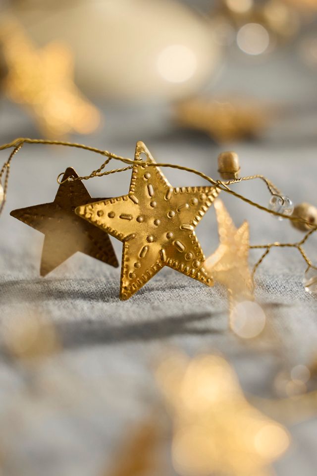 Golden Stars Beaded Garland #5
