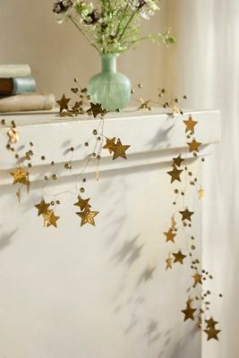 Golden Stars Beaded Garland