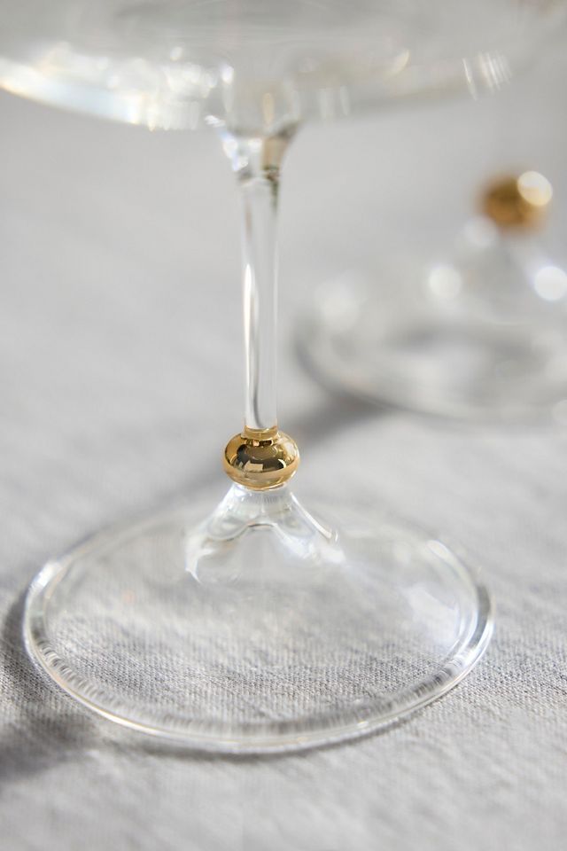Gold Sphere Coupe Glasses, Set of 2 #1