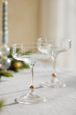 Terrain Gold Sphere Coupe Glasses, Set of 2