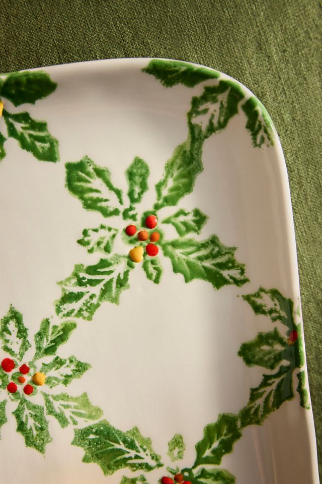 Holly Lattice Serving Platter #2