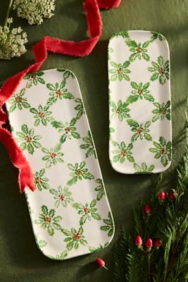 Holly Lattice Serving Platter
