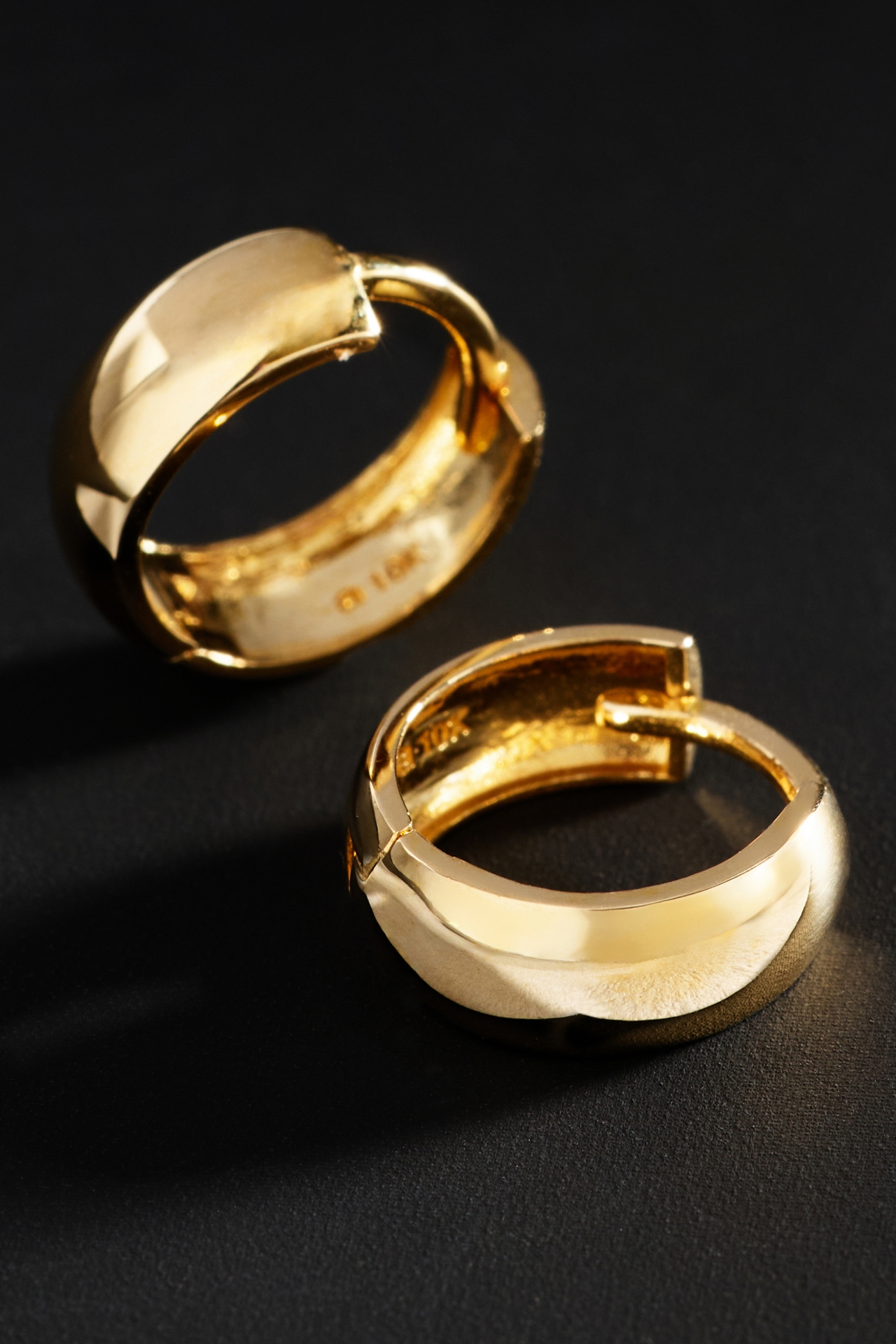 Ana Luisa Solid Yellow Gold Bold Huggie Hoops