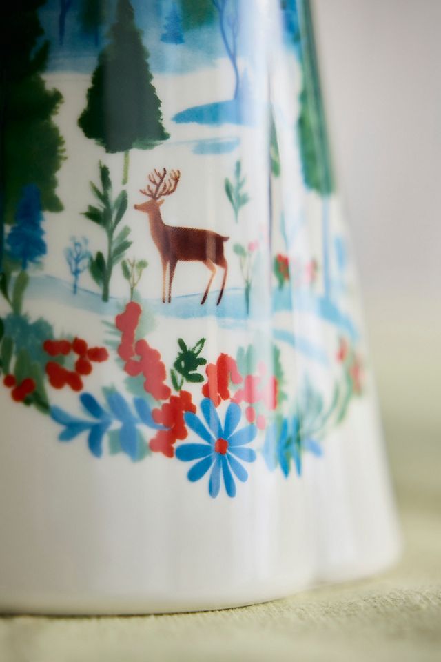 Lapland Deer Stoneware Pitcher #1