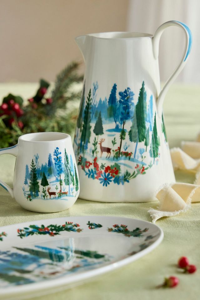 Lapland Deer Stoneware Serving Platter #2