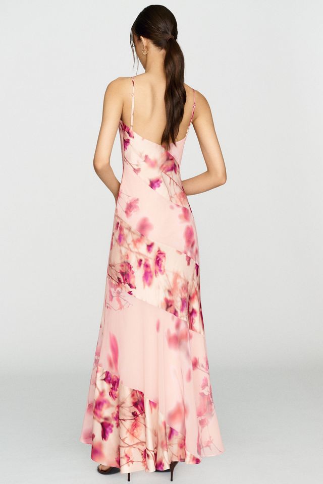 BHLDN Satin Chiffon Slip Midi Dress #1