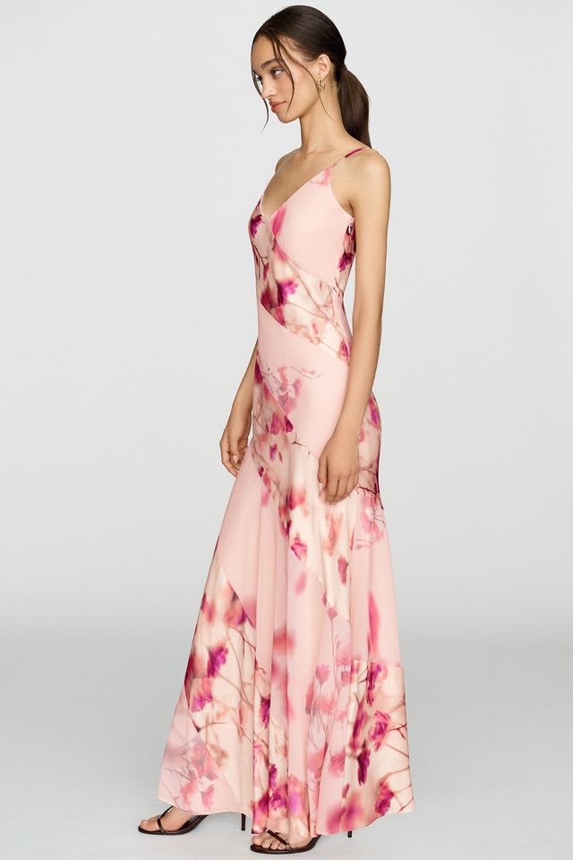BHLDN Satin Chiffon Slip Midi Dress #3