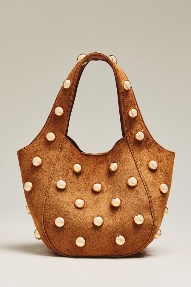 Sonia Faux Suede Mini Slouchy Tote Bag #1