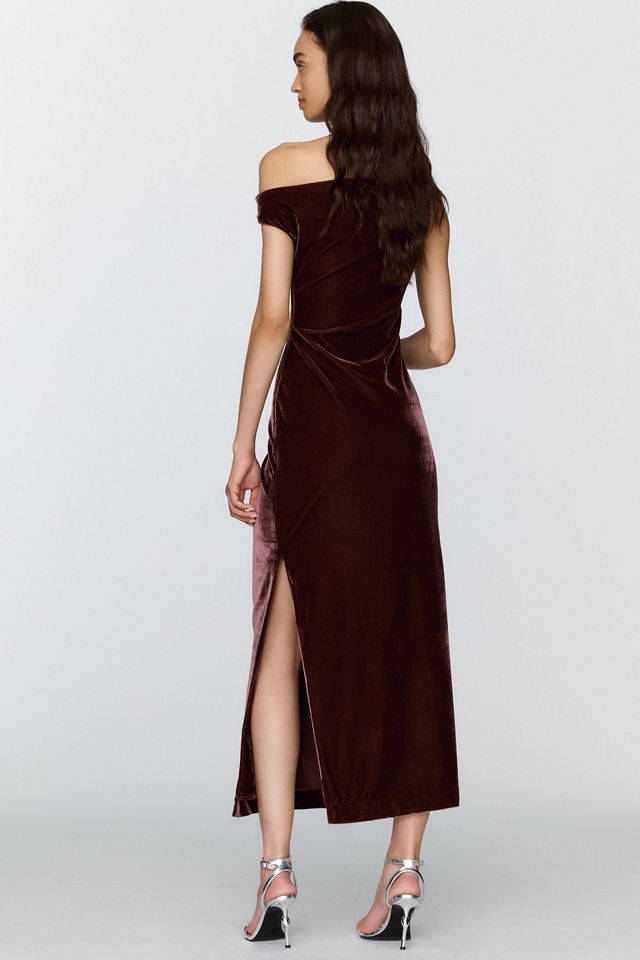 BHLDN Off Shoulder Velvet Maxi Dress #2