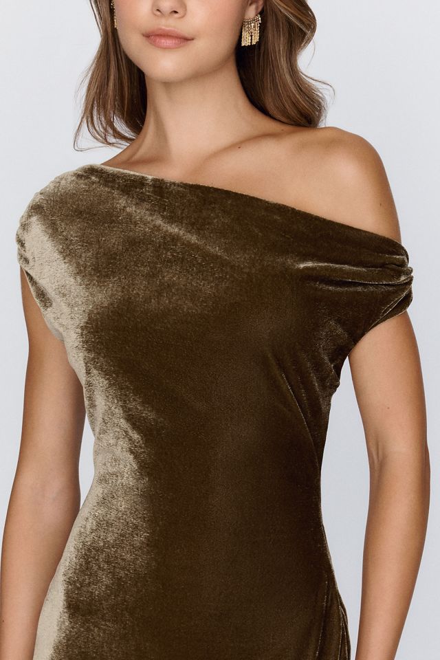 BHLDN Off Shoulder Velvet Maxi Dress #3
