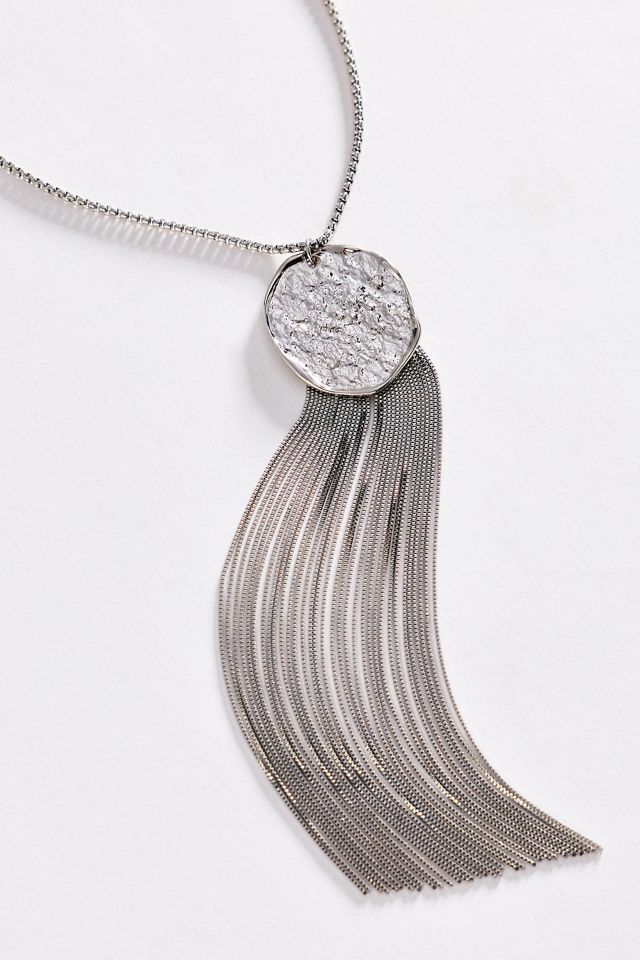Fringe Coin Pendant Necklace #1