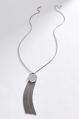 By Anthropologie Fringe Coin Pendant Necklace