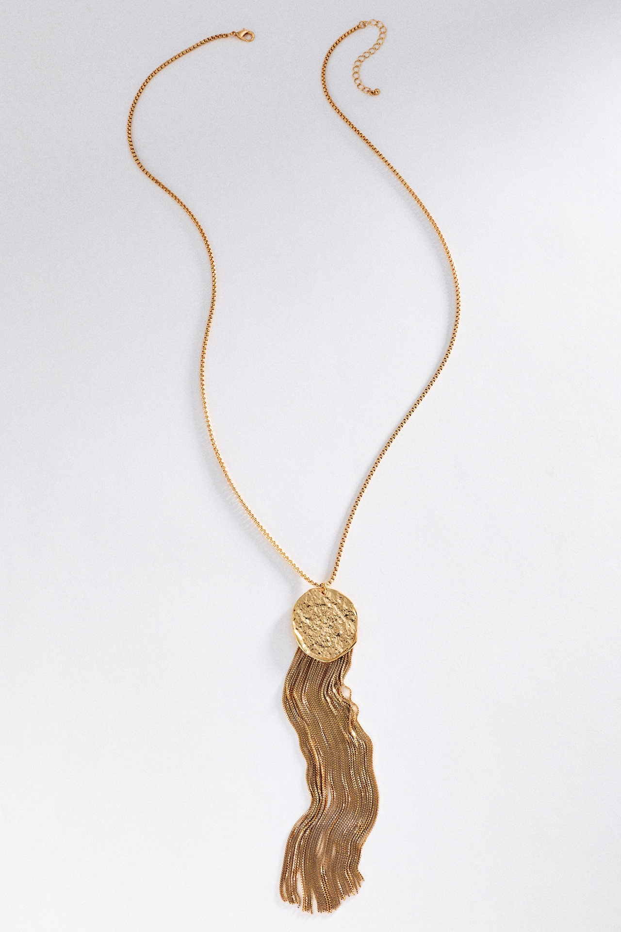 Fringe Coin Pendant Necklace