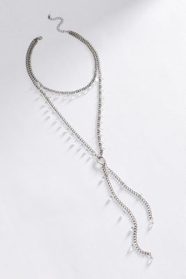 By Anthropologie Crystal Drop Lariat Necklace