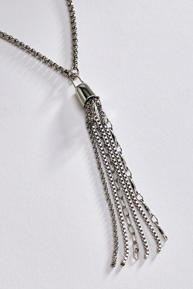 By Anthropologie Fringe Pendant Necklace #1