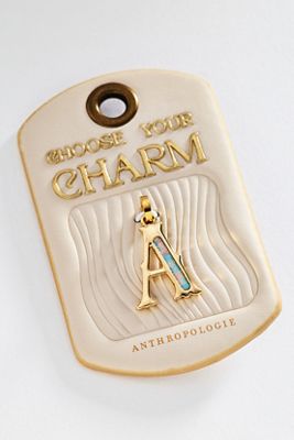Opal Pendant Initial Charm