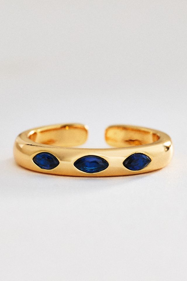 Marquise-Cut Crystal Ring #1