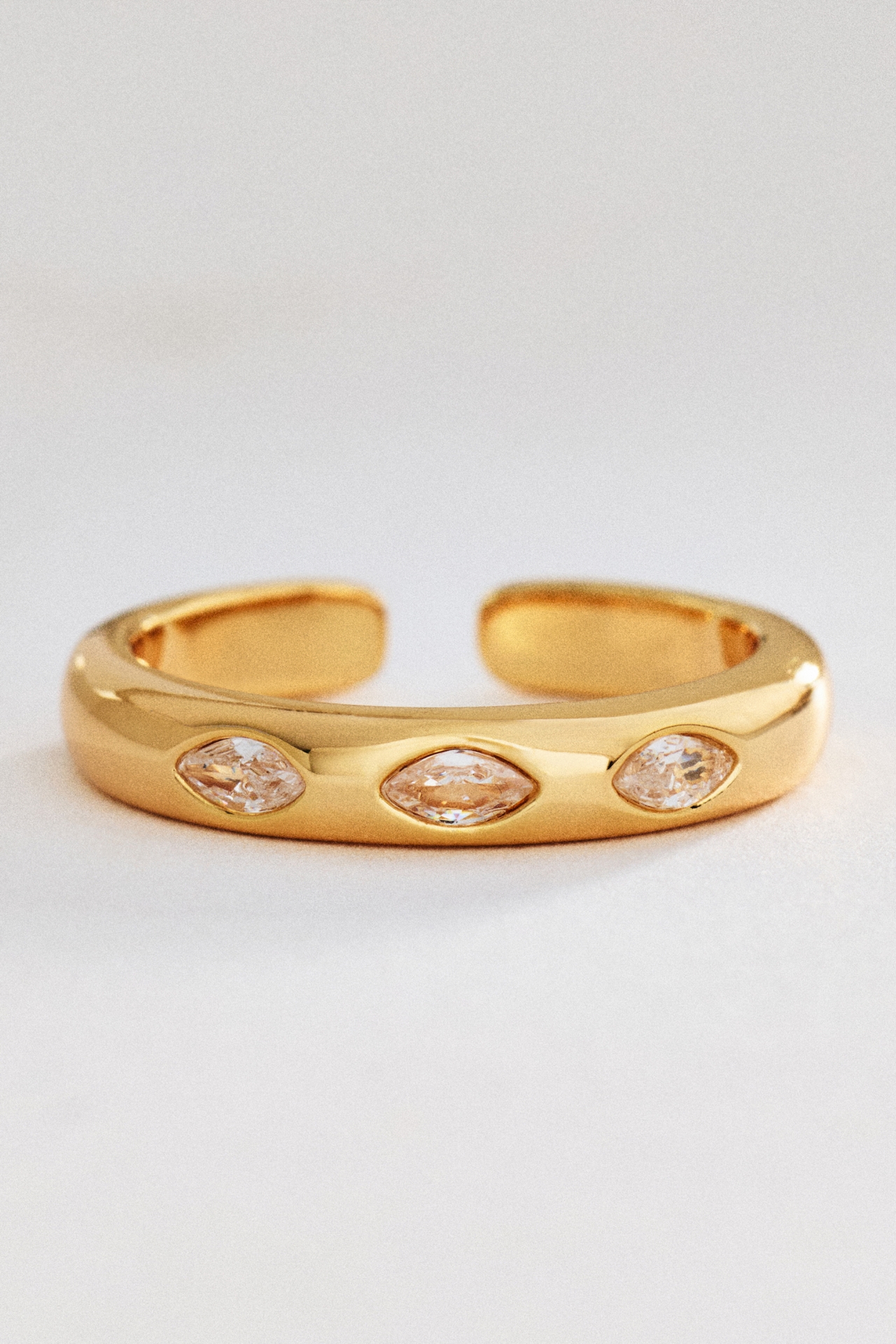 Marquise-Cut Crystal Ring