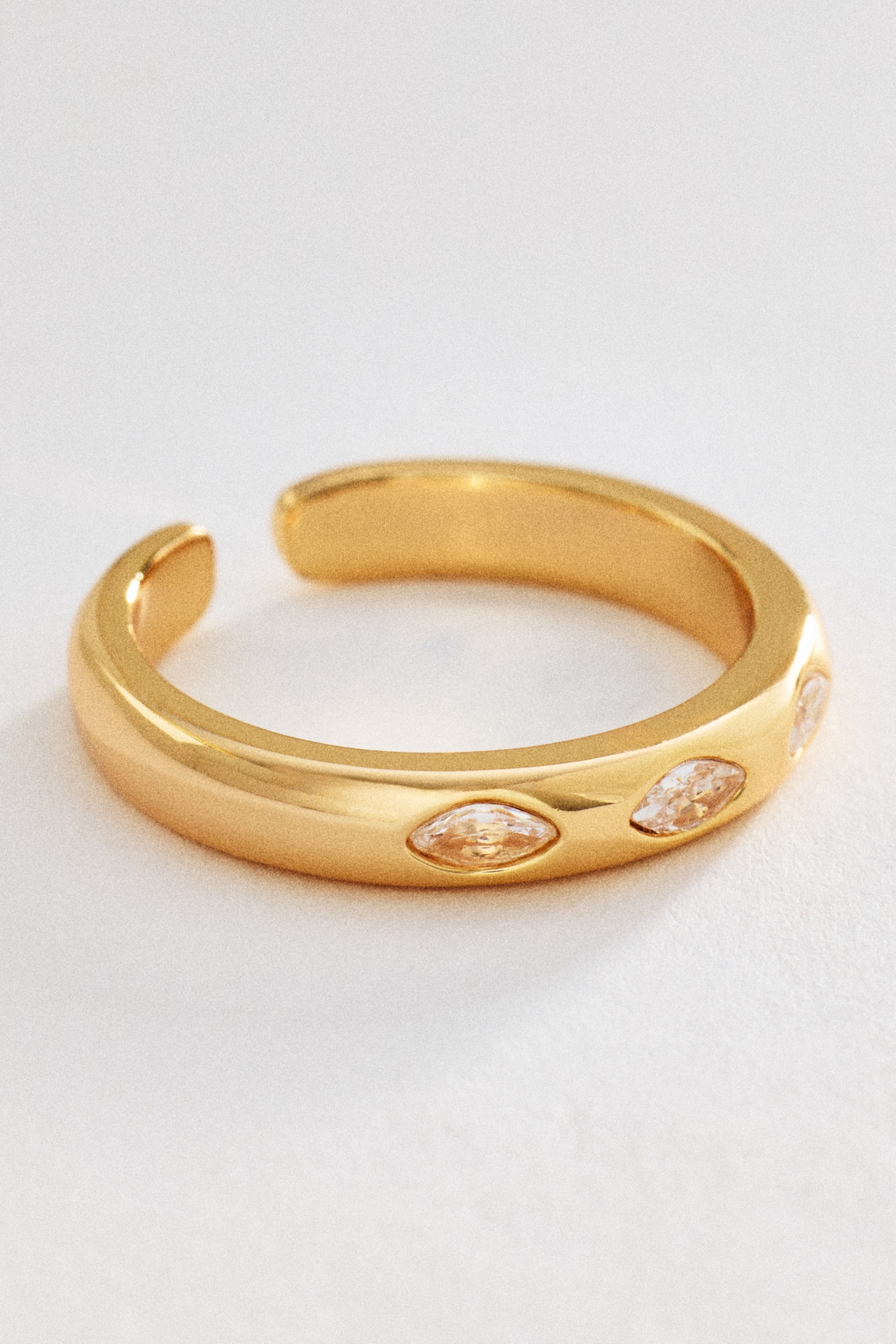 Marquise-Cut Crystal Ring