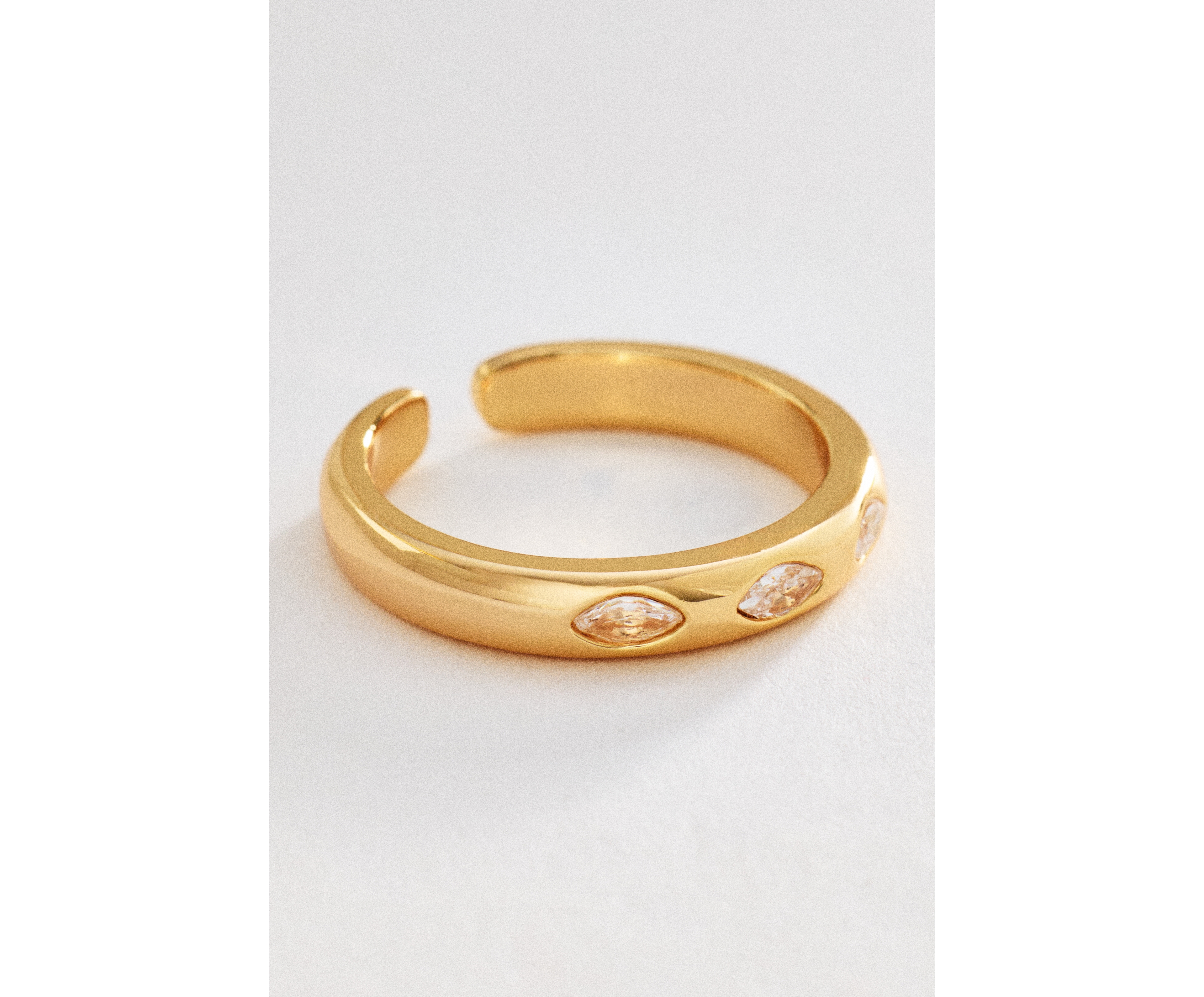 Marquise-Cut Crystal Ring