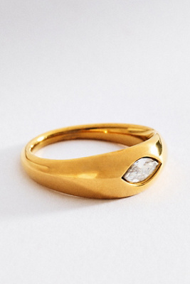 By Anthropologie Crystal Marquise Ring In Gold
