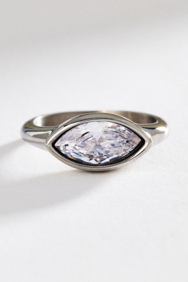 Bezel Oval Stone Ring #1