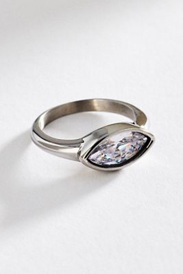 Bezel Oval Stone Ring