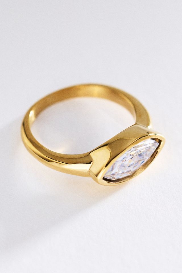 Bezel Oval Stone Ring #1