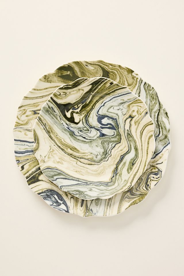 Marble Stoneware Dessert Plate #1