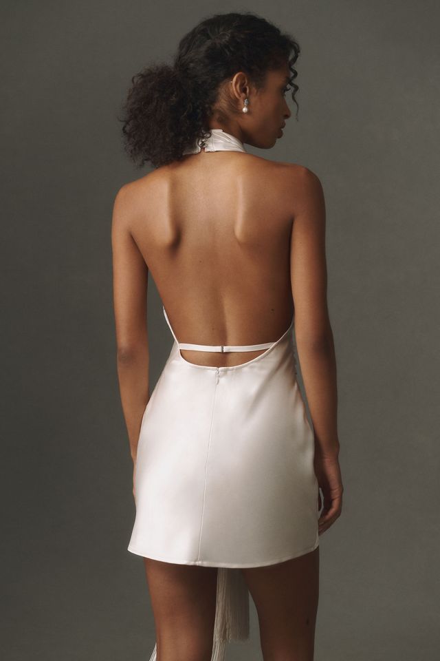 SAU LEE Solene Satin Mini Dress #4