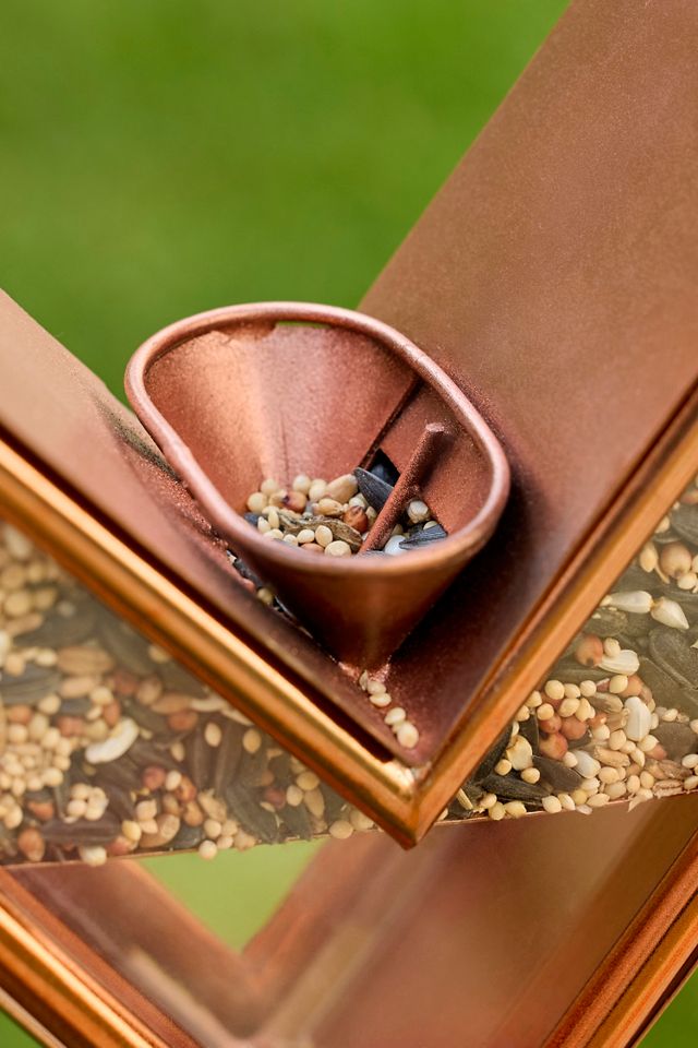 Copper Heart Bird Feeder #1