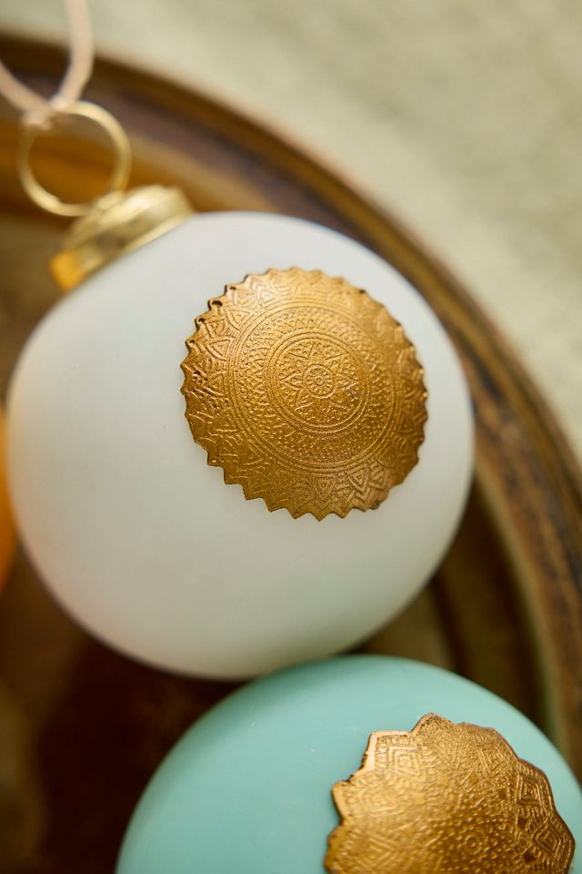 Medallion Glass Globe Ornament #1