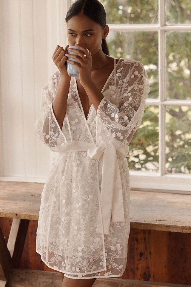 Flora Nikrooz Meg Embroidered Chemise | Anthropologie
