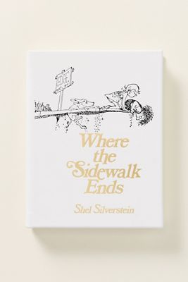 Where the Sidewalk Ends: Poems and Drawings Leather Bound Book