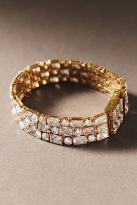 NADRI Charli Triple Line Crystal Bracelet