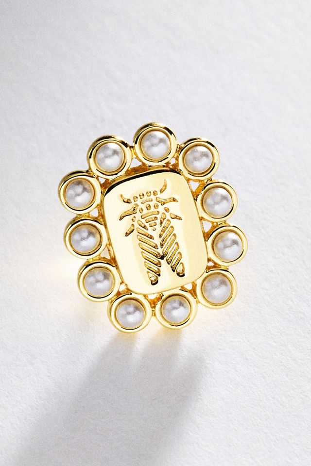 Goldbug Collection Pearl Crest Earrings #1