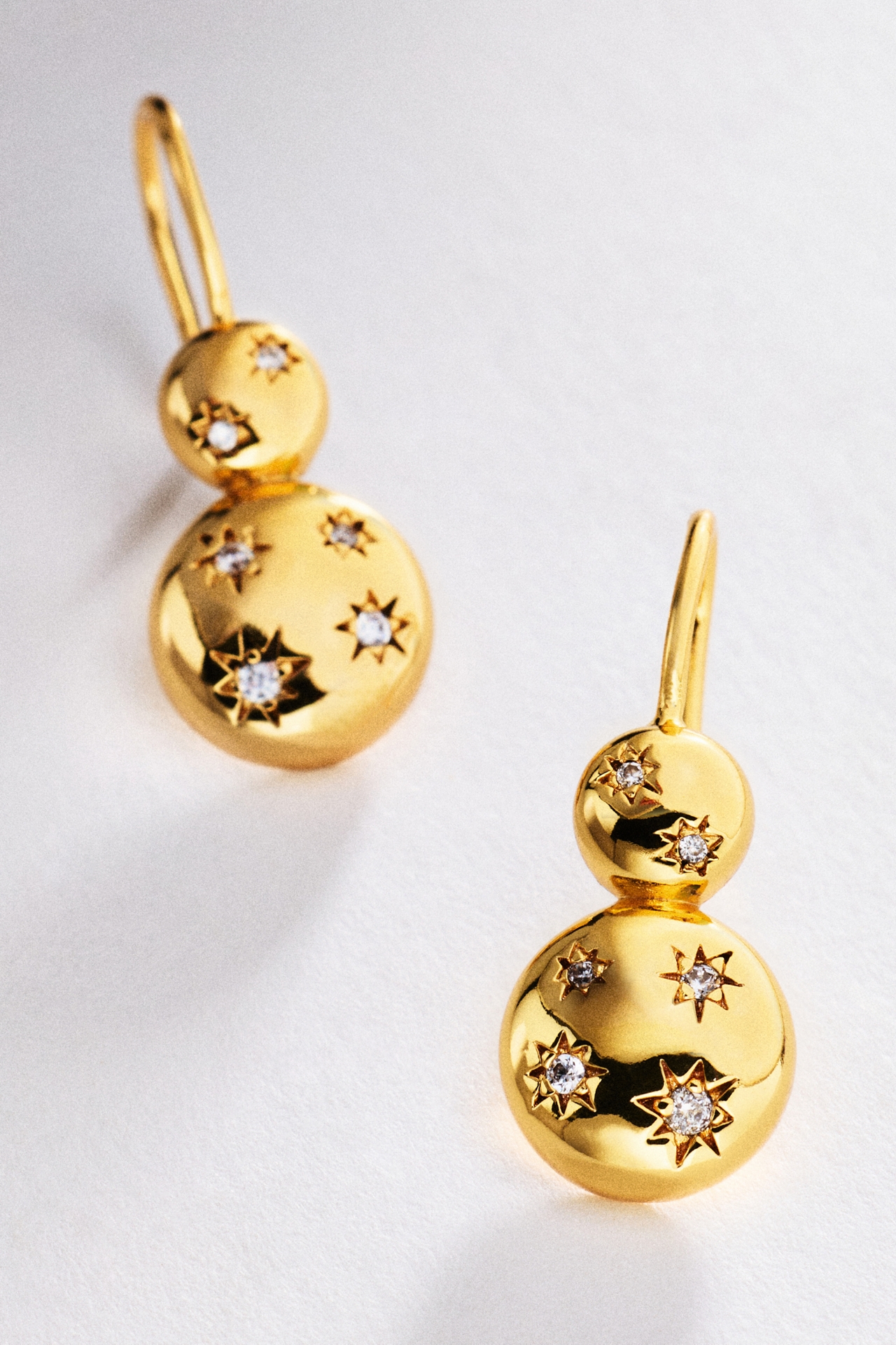 Goldbug Collection Double Bubble Drop Earrings