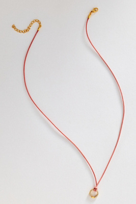 Goldbug Collection Charm Cord Necklace In Pink