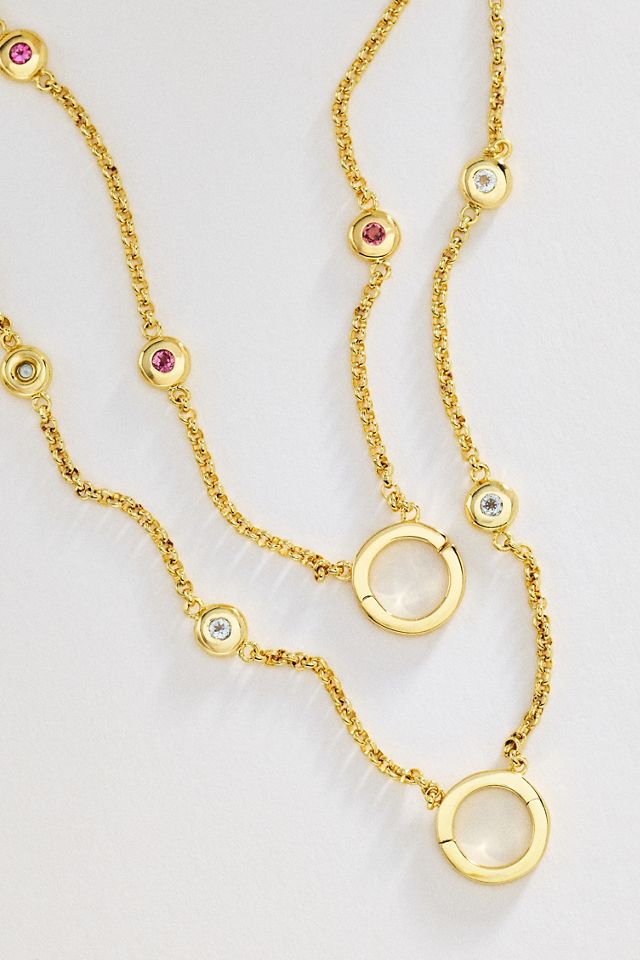 Goldbug Collection Bezel Charm Necklace #1