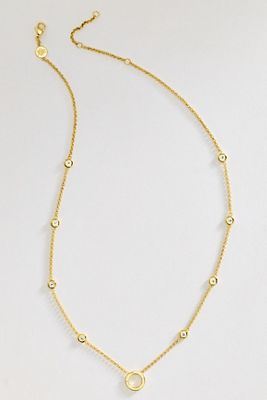 Goldbug Collection Bezel Charm Necklace
