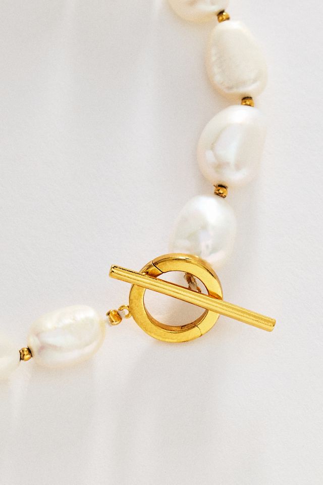 Goldbug Collection Freshwater Pearl Toggle Necklace #1