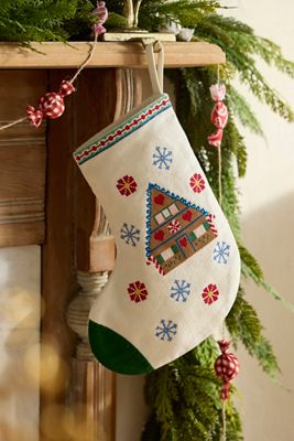 Embroidered Cotton Stocking