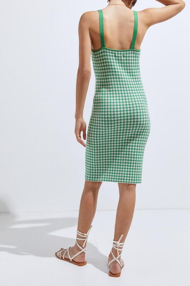 Gingham Knit Mini Dress #1