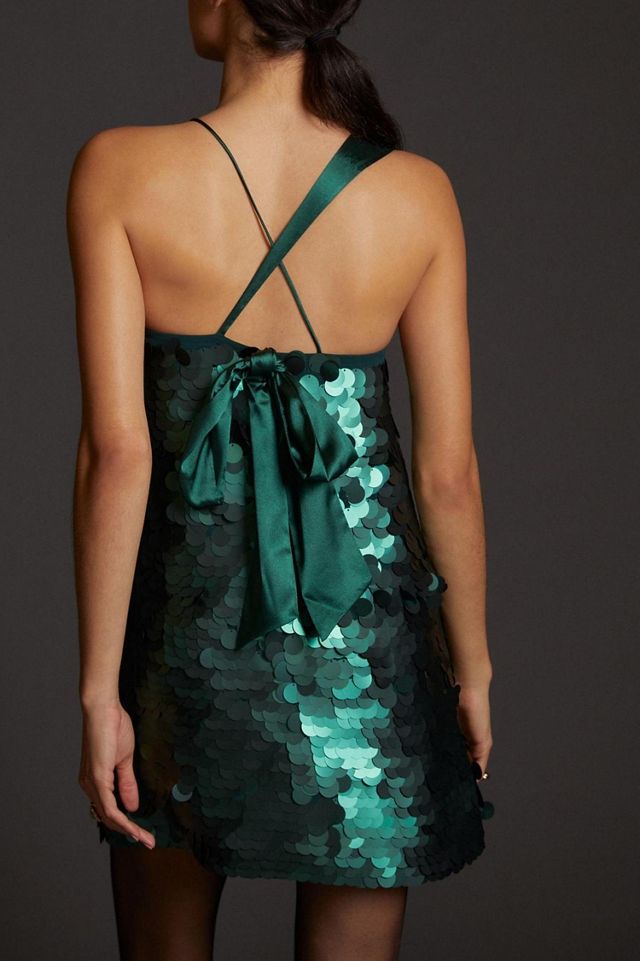 Maeve Sequined One-Shoulder Mini Dress #3