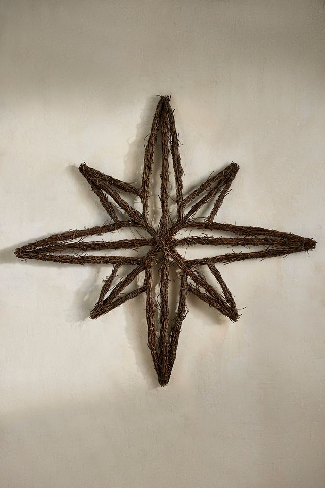 Moravian Star Woven Vine Wreath #1