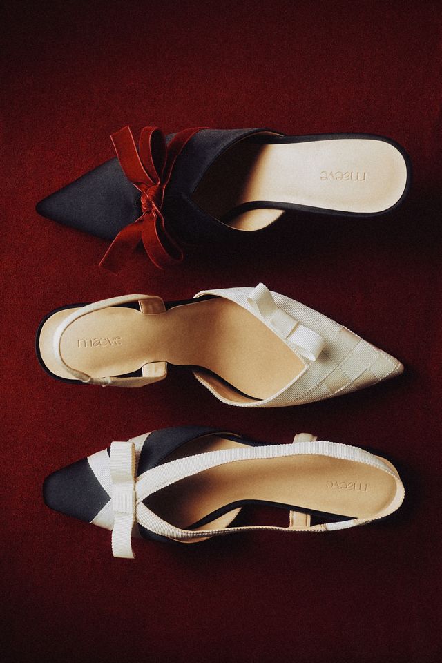 Maeve Woven Bow Slingback Heels #3