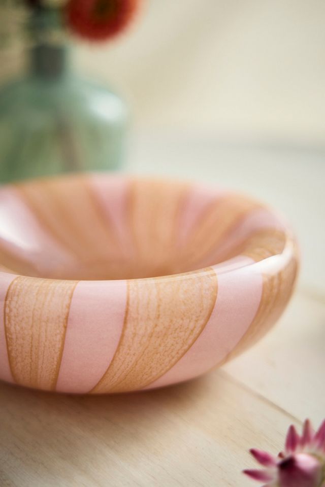 Striped Swirl Glass Trinket Dish #2