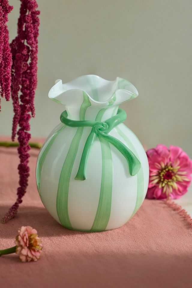 Terrain Candy Stripe Glass Vase #2