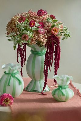 Terrain Candy Stripe Glass Vase
