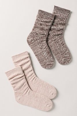 LyreBird Cozy Marbled Socks, Set of 2